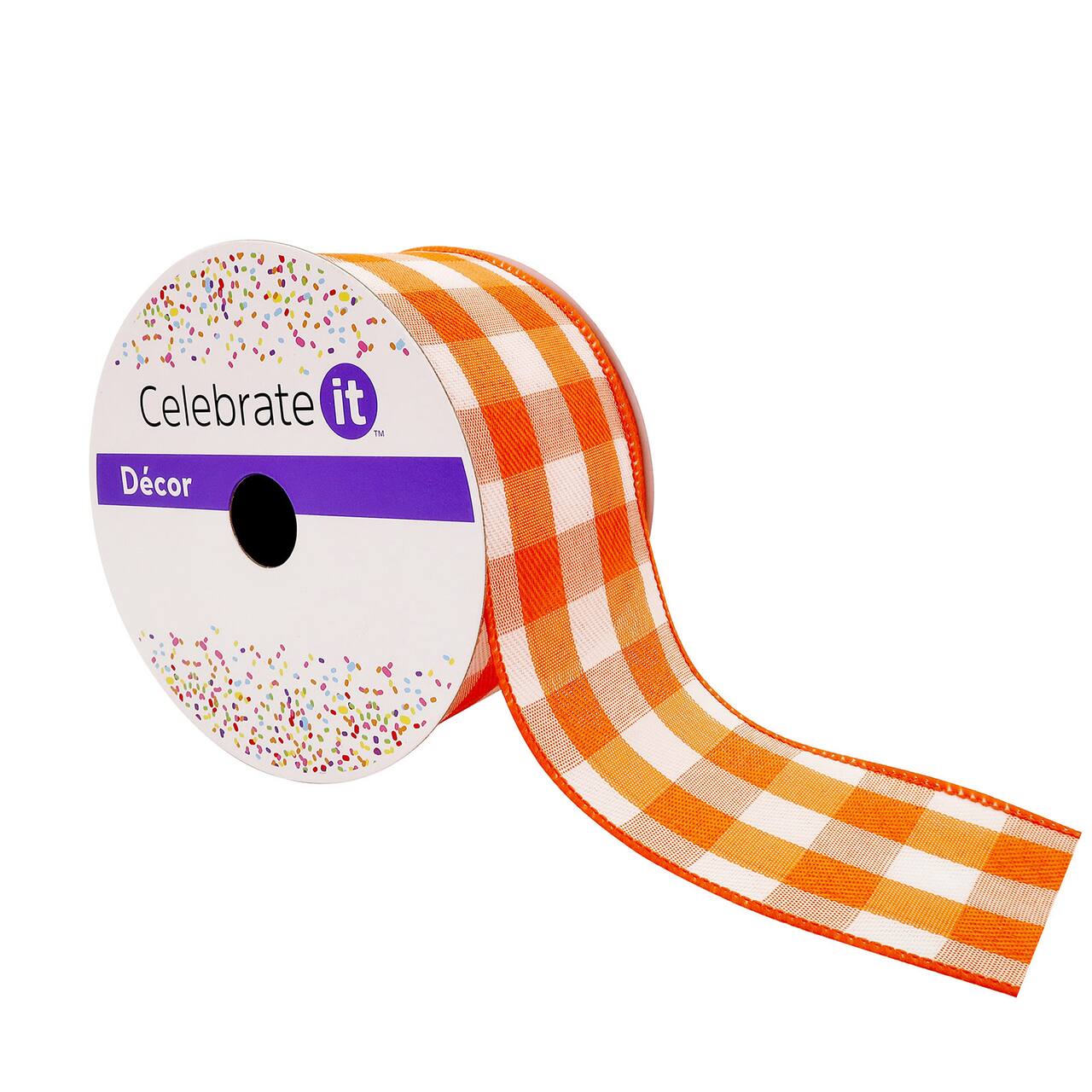 12 Pack: 2.5" x 8.3yd. Wired Gingham Ribbon by Celebrate It™